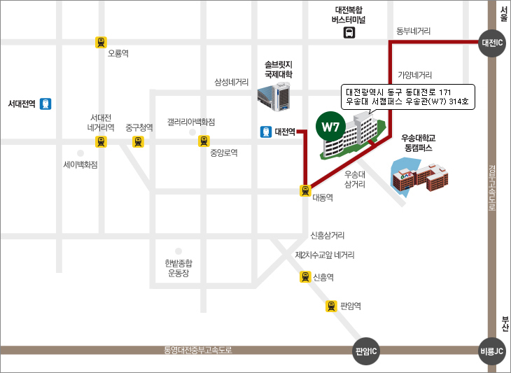 오시는 길 약도